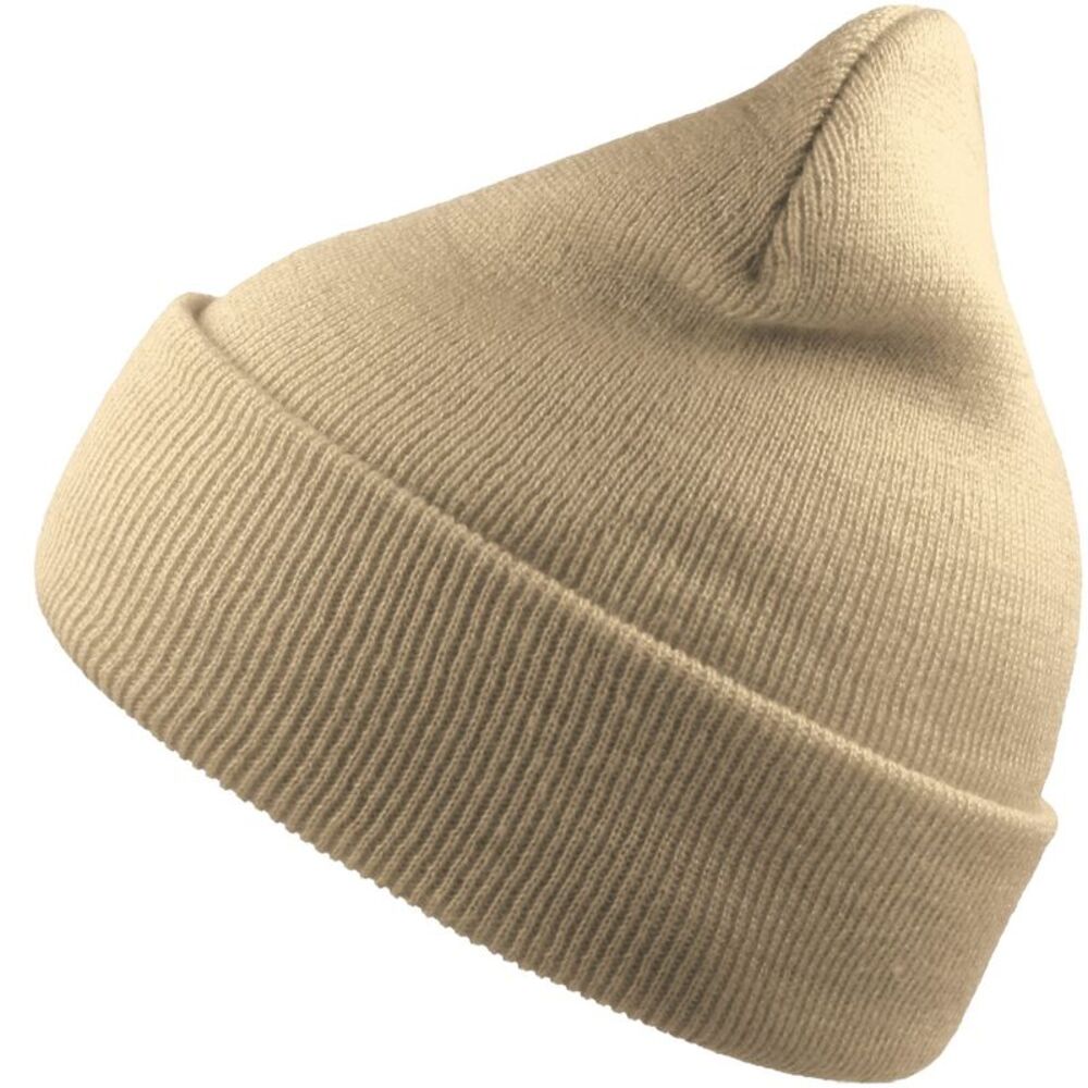 Atlantis Unisex Adult Wind Recycled Cuffed Beanie / Beige